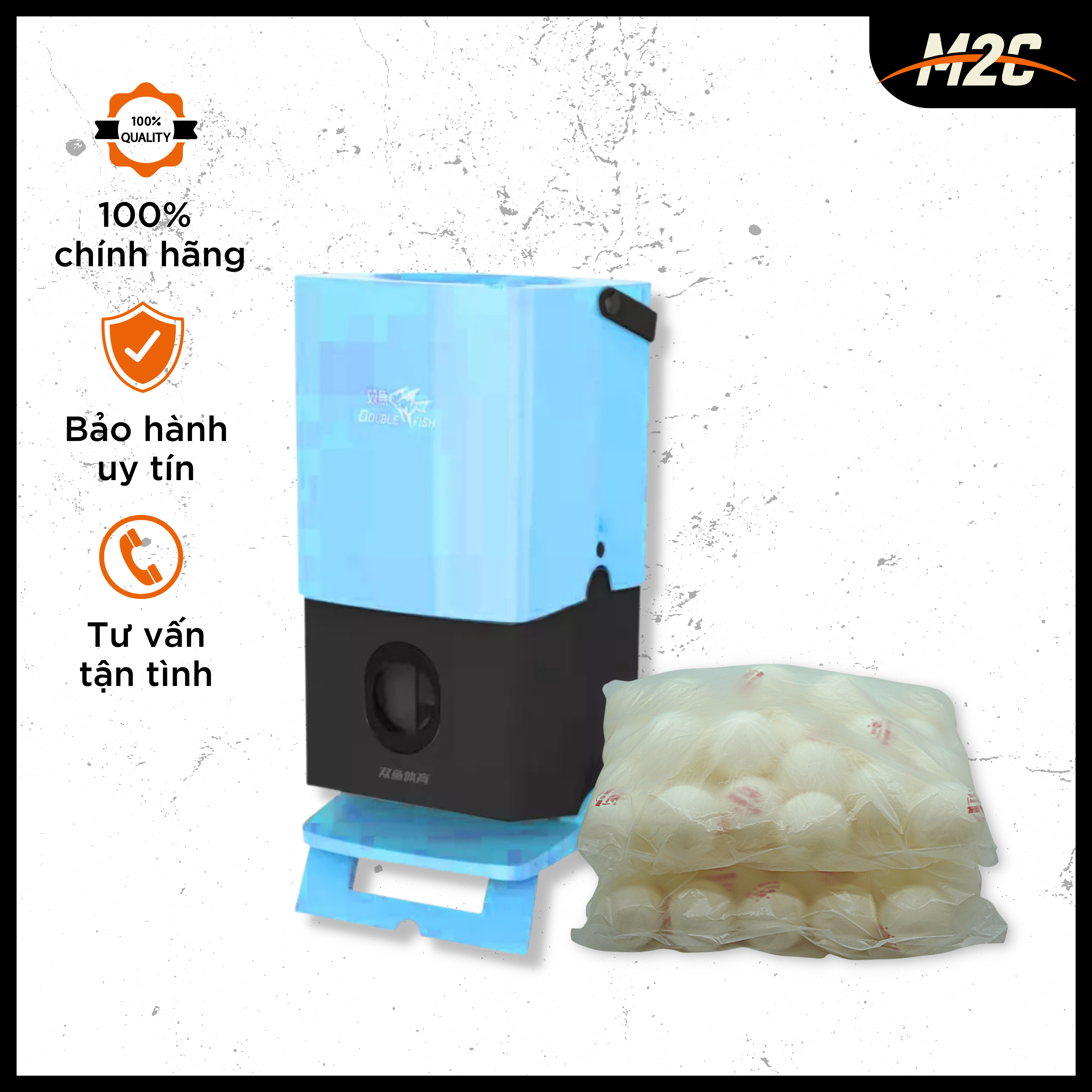 Máy Bắn Bóng Bàn Tự Động Double Fish Chính Hãng, Robot Bắn Bóng Bàn Phù Hợp Cho Các Hoạt Động Thư Giãn Và Tập luyện