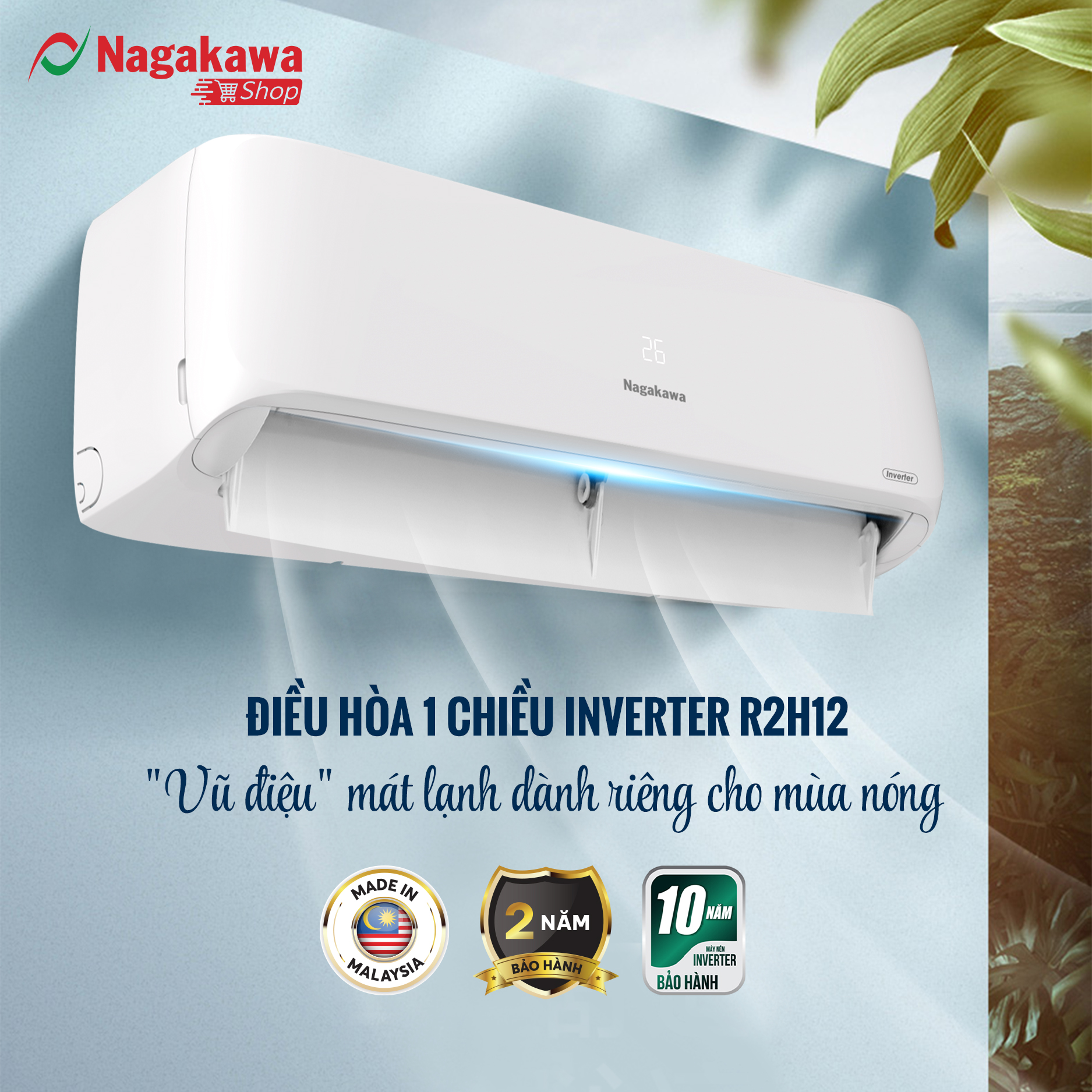 Điều hòa 1 chiều Inverter 12000BTU/H NIS-C12R2H12 - Hàng chính hãng