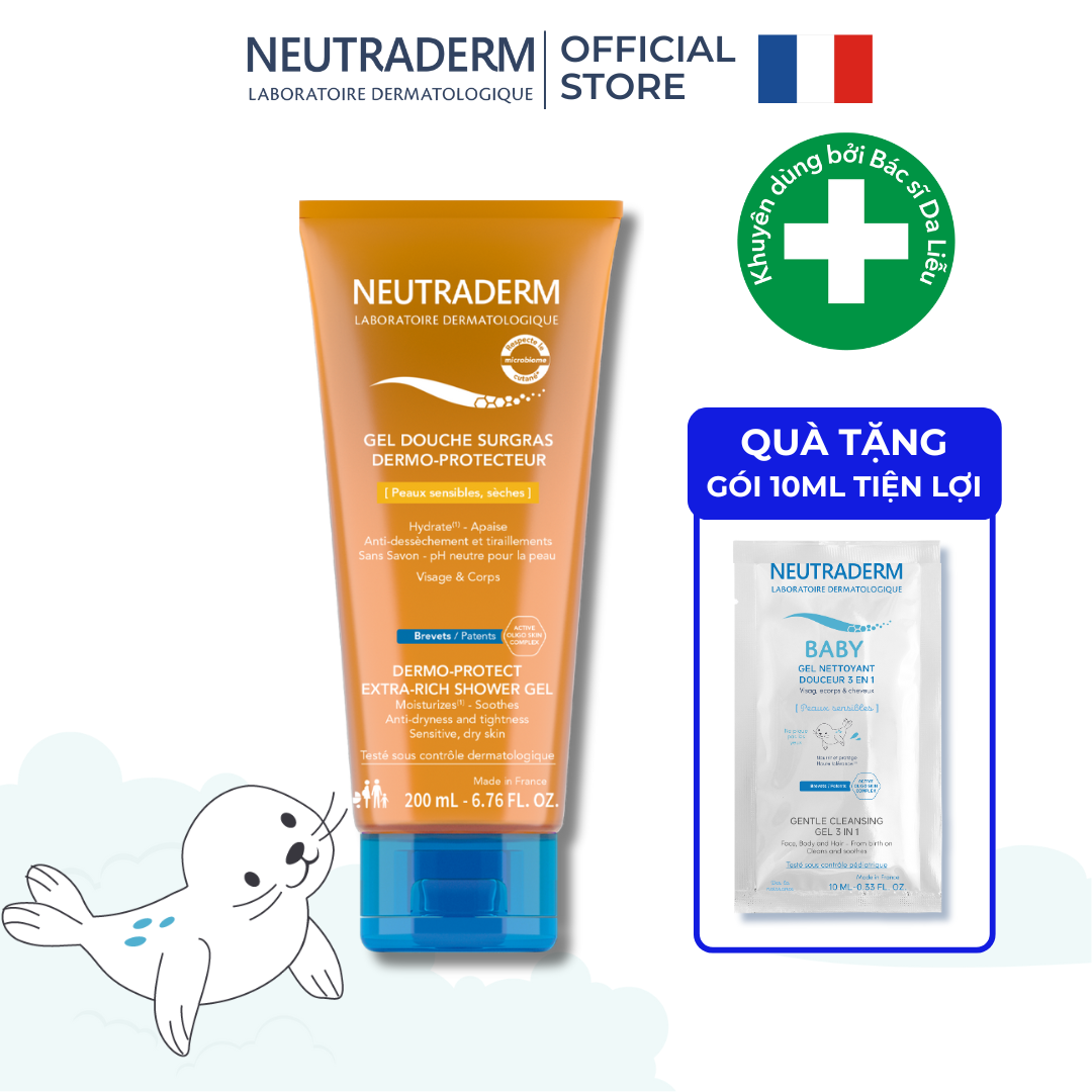 [MUA 1 TẶNG 1] Gel Tắm Chăm Sóc Da Khô NEUTRADERM EXTRA RICH NEU-686012/686013