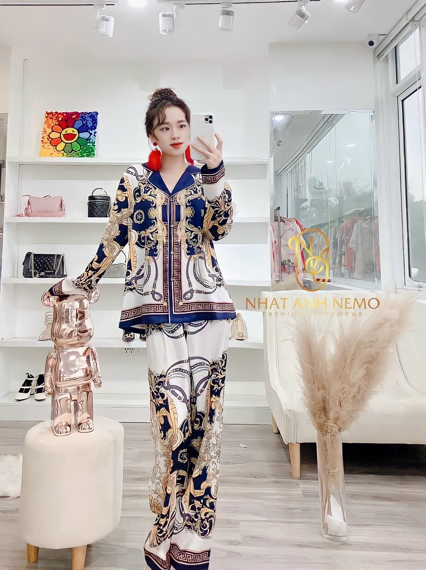 Bộ Pyjama mặc nhà Cao Cấp Mềm Mịn Mẫu Hot