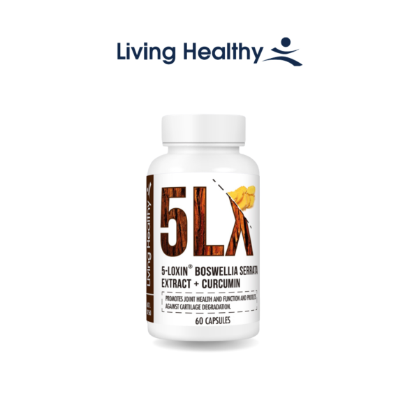 Viên uống bảo vệ khớp Living Healthy 5-Loxin Boswellia Serrata Extract + Curcumin, Hộp 60 viên