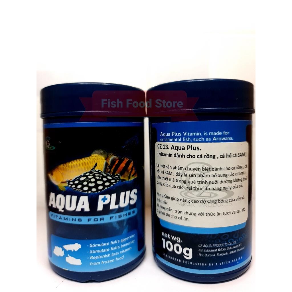 Cz13 Aqua Plus Vitamin tăng sức đề kháng.Nâng cao độ sáng bóng của vảy và màu sắc cho cá. Hàng Thái Lan