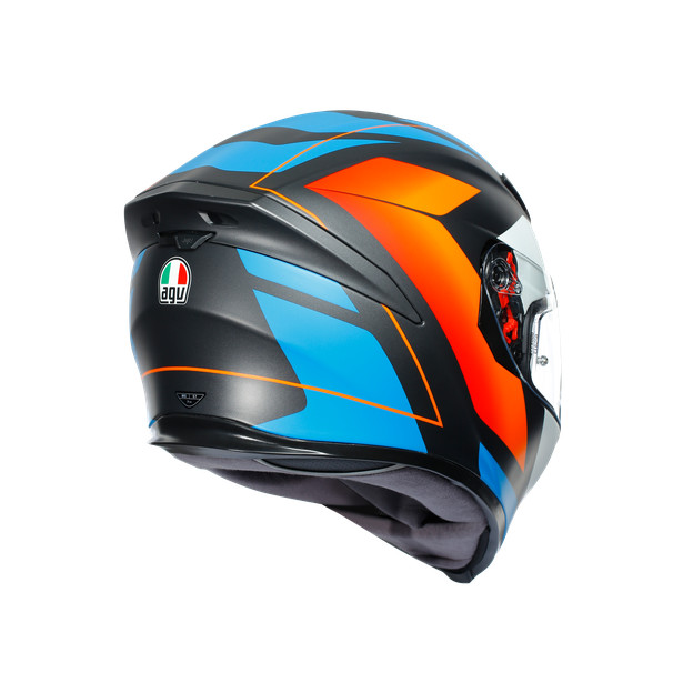 Nón Bảo Hiểm Fullface - AGV K5 S CORE MATT BLACK/BLUE/ORANGE - Hàng Nhập Khẩu Thương Hiệu Ý