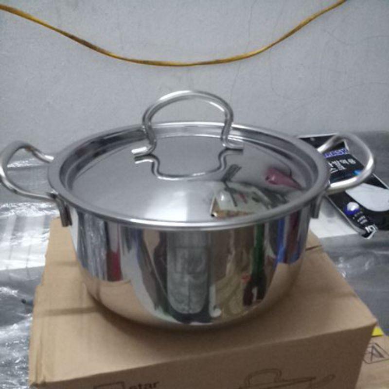 Nồi inox 3 đáy firestar 16-18-20cm sử dụng cho tất cả các loại bếp