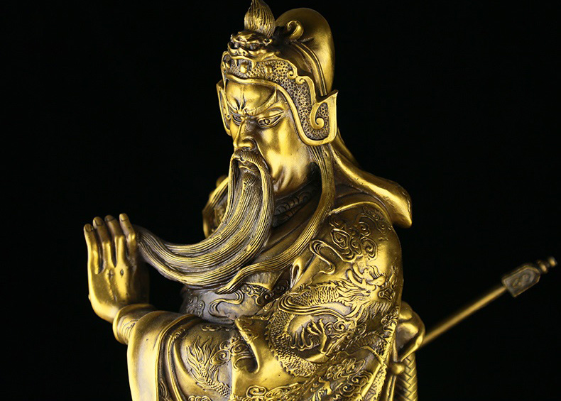 Tượng quan công Vân Trường đẹp bằng đồng thau phong thủy