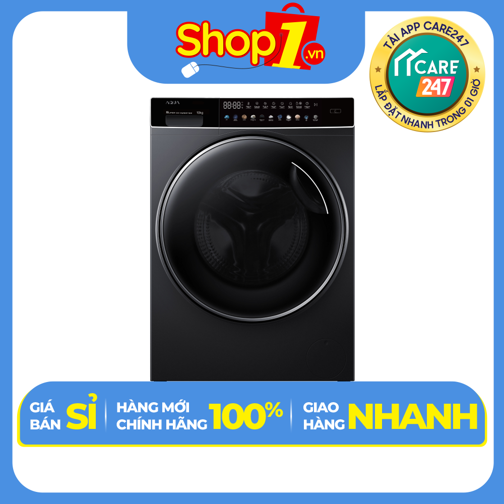 Máy giặt Aqua Inverter 10 kg AQD-DDW1000J.BK - AQD-DDW1000J - AQD-DDW1000J BK - Hàng chính hãng - Chỉ giao HCM