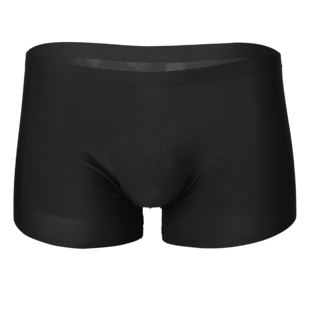 Men's Silky Soft Solid Boxers Trunks Pants Briefs Shorts Underwear M L XL XXL