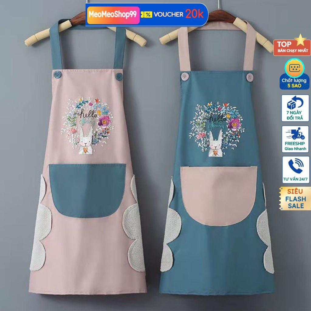 Tạp Dề Thỏ Chống Thấm Nước Dễ Thương