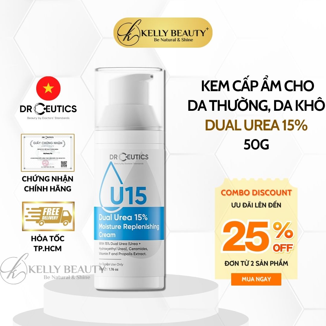Kem Cấp Ẩm DrCeutics Dual Urea 15% Moisture Replenishing Cream | Kelly Beauty
