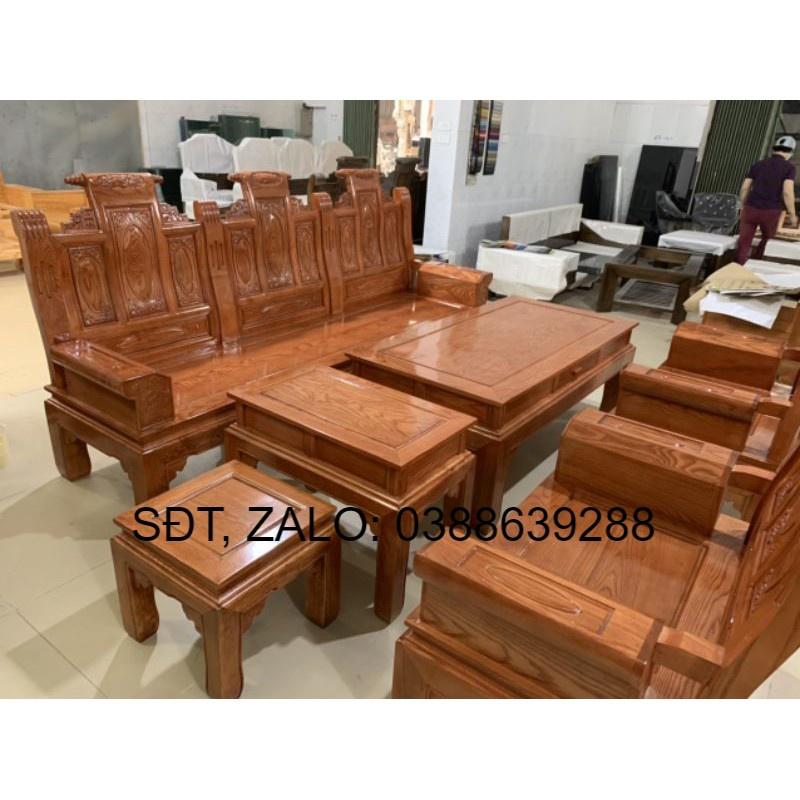 Bộ ghế phòng khách gỗ bơ mu