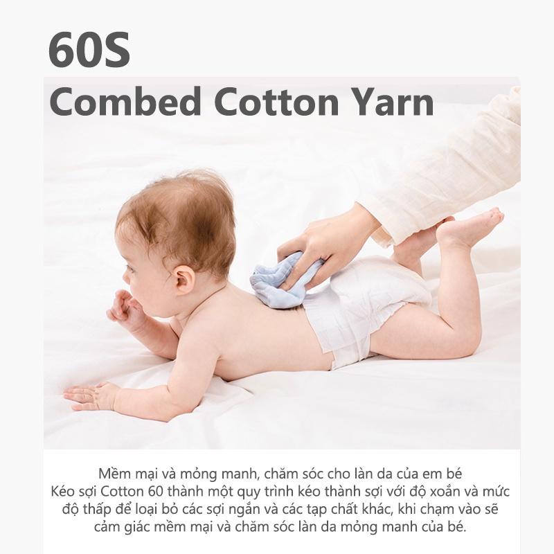 [Einmilk.ân ninh]Khăn thấm mồ hôi 4 lớp 100% cotton Muslin thấm hút nhanh,thoáng khí cao,cho trẻ khô ráo QAT