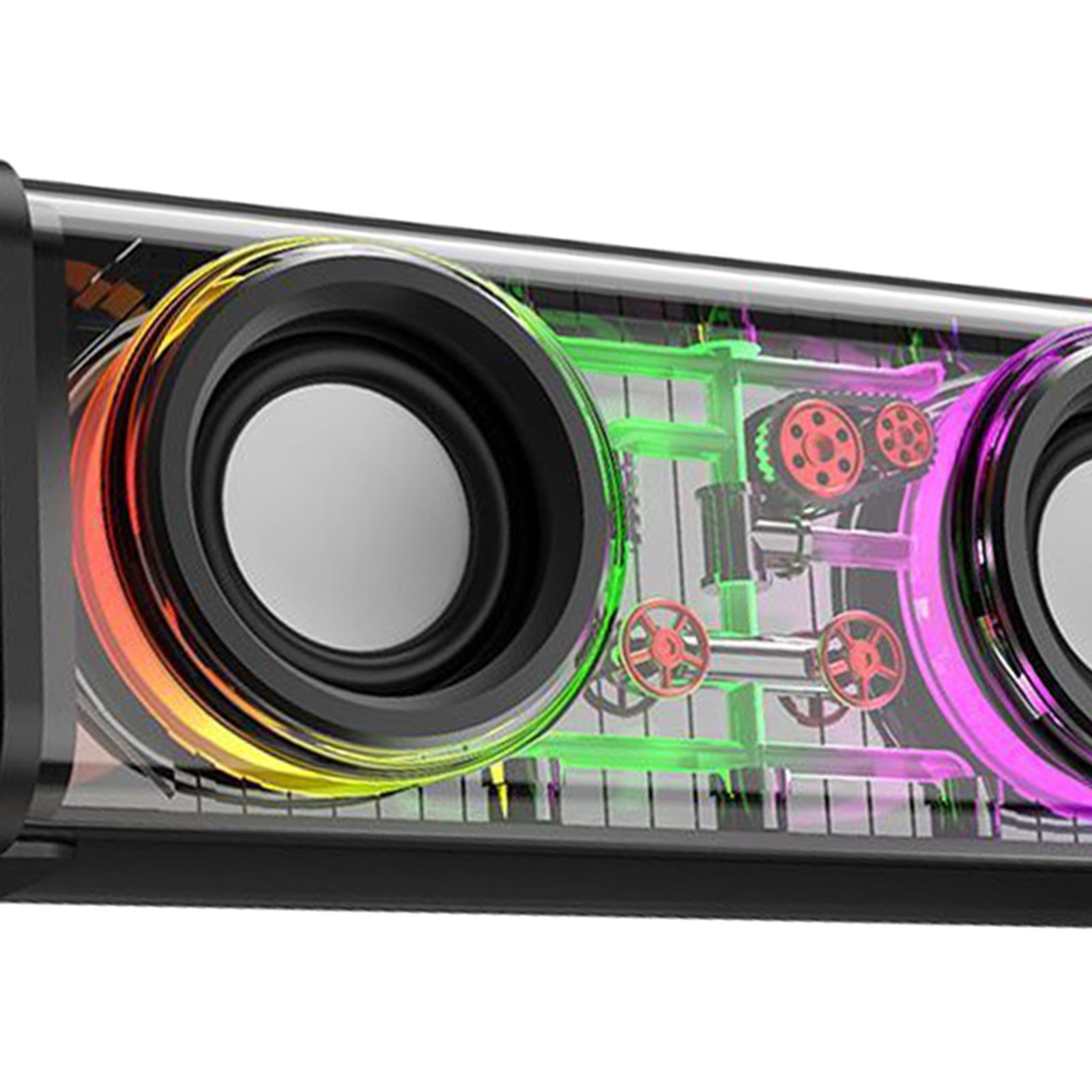 Portable Wireless Speaker Colorful RGB Light V5.3 10W for Home Party Desktop