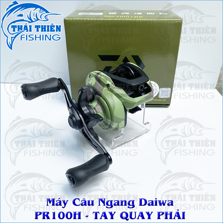 Máy Câu Ngang Daiwa PR100H 7.3:1 Tay Quay Phải Dùng Câu Lure Lóc Chẽm Mú