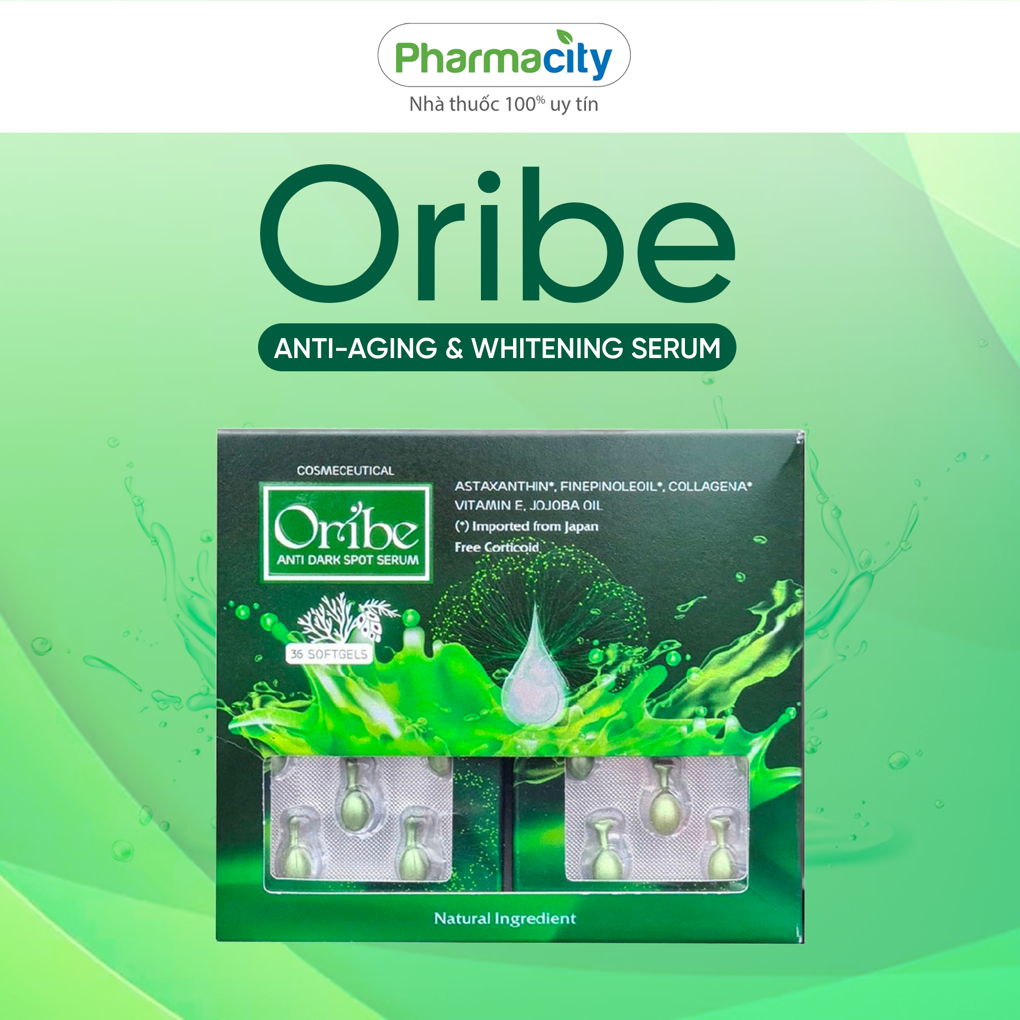 Serum mờ nám, trắng da Oribe giúp dưỡng ẩm và hạn chế lão hóa (Hộp 36 viên)