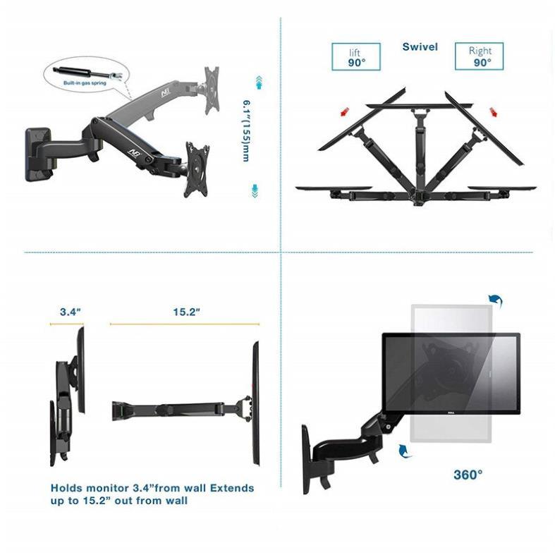 Hình ảnh Giá treo màn hình máy tính North Bayou NB-F150 từ 17- 35 inch tải max 7kg - Hàng Chính Hãng