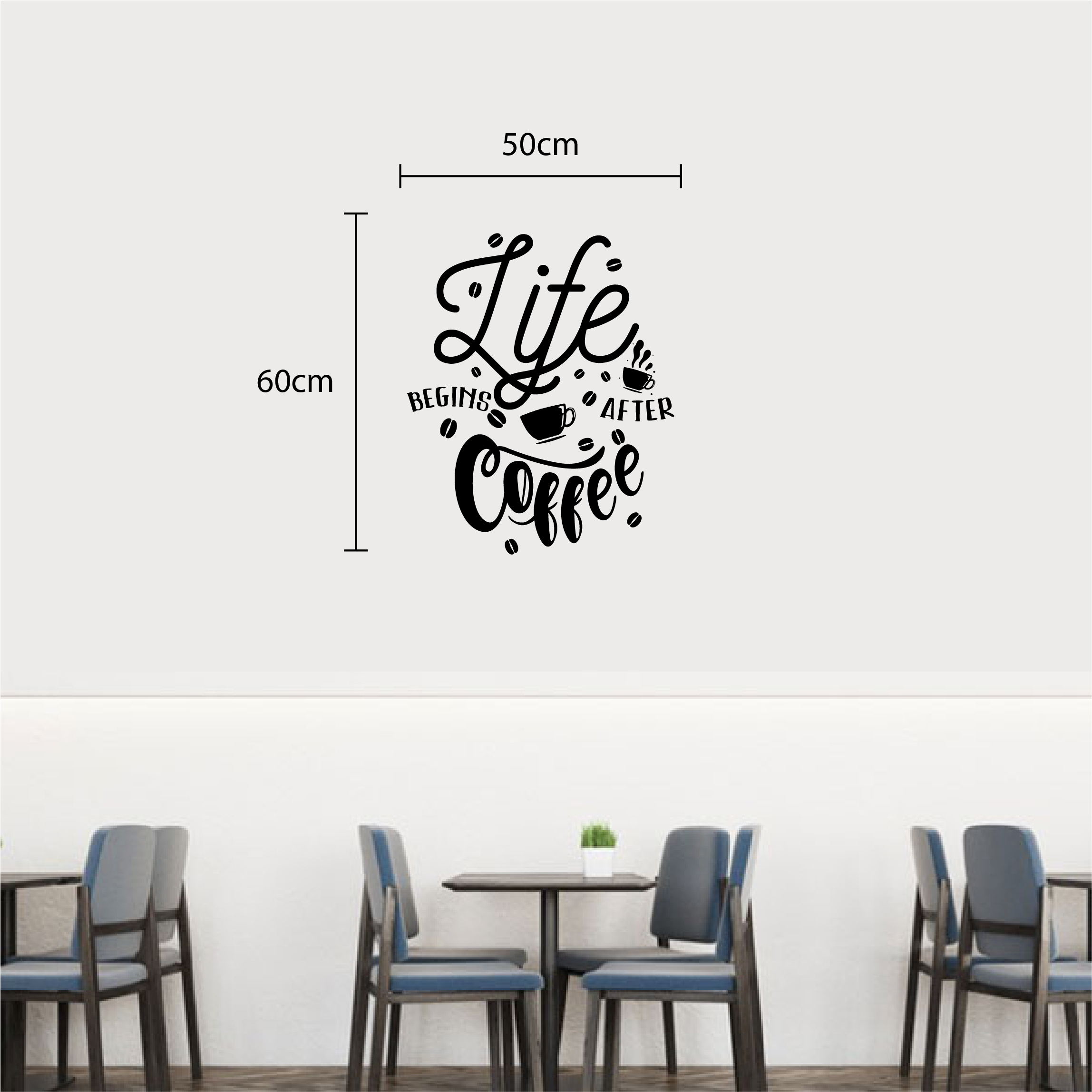 Decal trang trí quán số 1