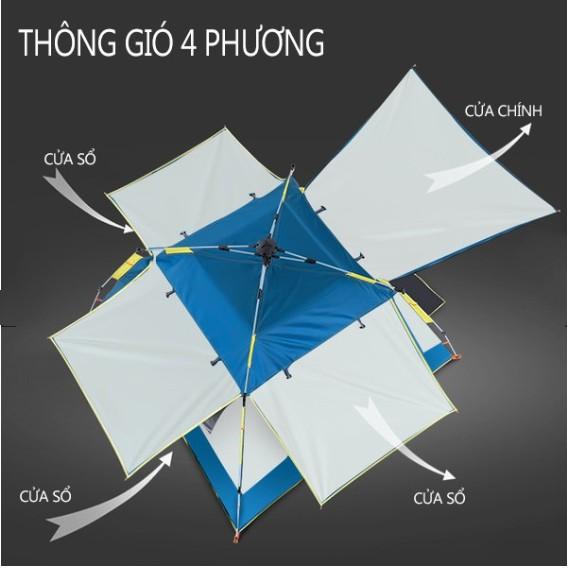 Lều cắm trại tự bung Explorer 4 người, 4 cửa thoáng gió - AsiaMart
