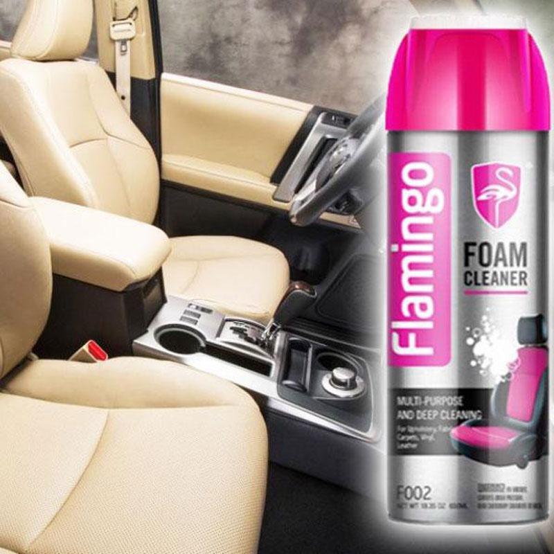 Bình Xịt Bọt Vệ Sinh Ghế Da Nội Thất Ô Tô - Chai Xịt Bọt Vệ Sinh Flamingo Dung Tích 650ml CARZONE.TOP