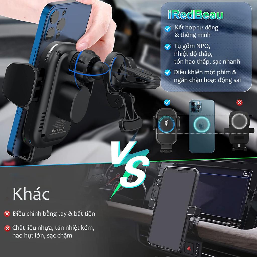 Bộ sạc ô tô không dây không dây, Sạc nhanh 15W / 10W / 7,5W Qi Giá treo tự động kẹp
