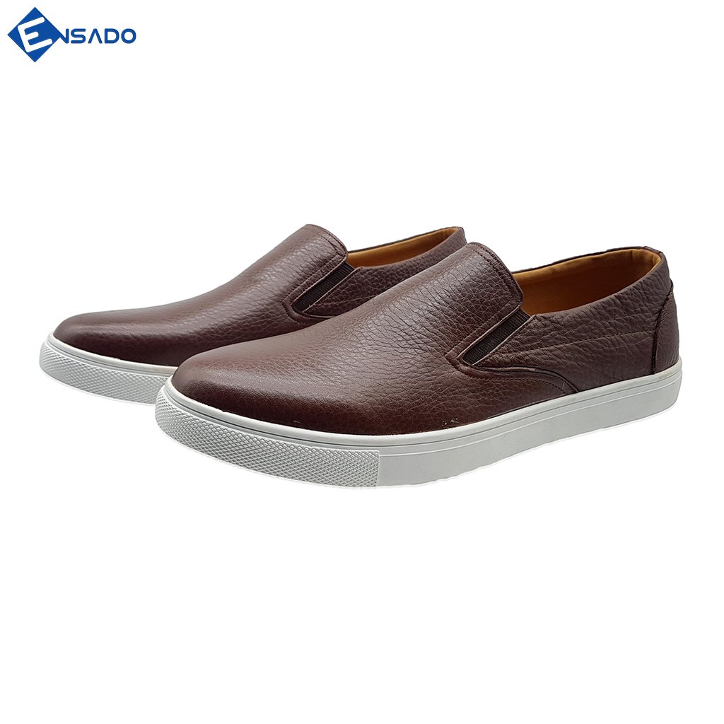 Giày Slip On Nam Da Bò Nguyên Tấm Năng Động Trẻ Trung SL1316