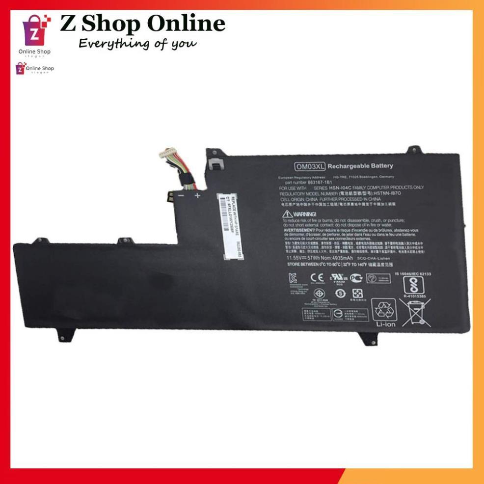 Pin Dùng Cho  laptop HP EliteBook X360 1030 G2, HSTNN-IB70, 863167-1B1 Series. (57Wh-11.55V)