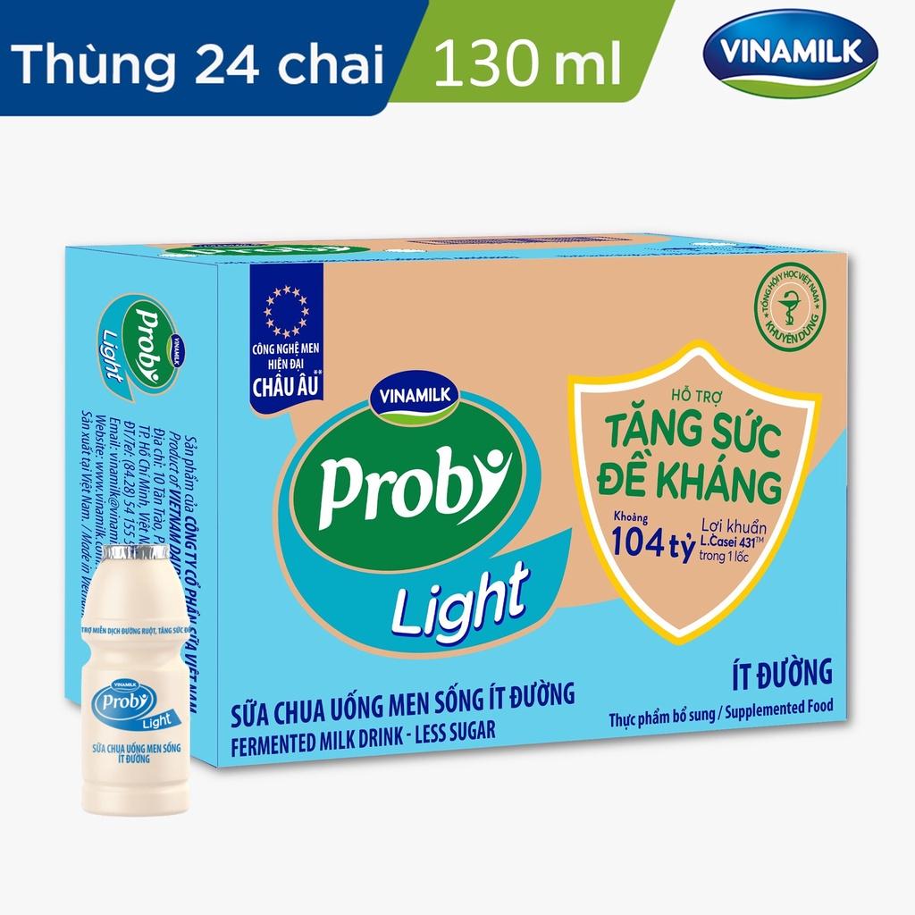2 Thùng Sữa chua uống Probi Ít Đường chai 130ml -24 chai/Thùng Yogurt
