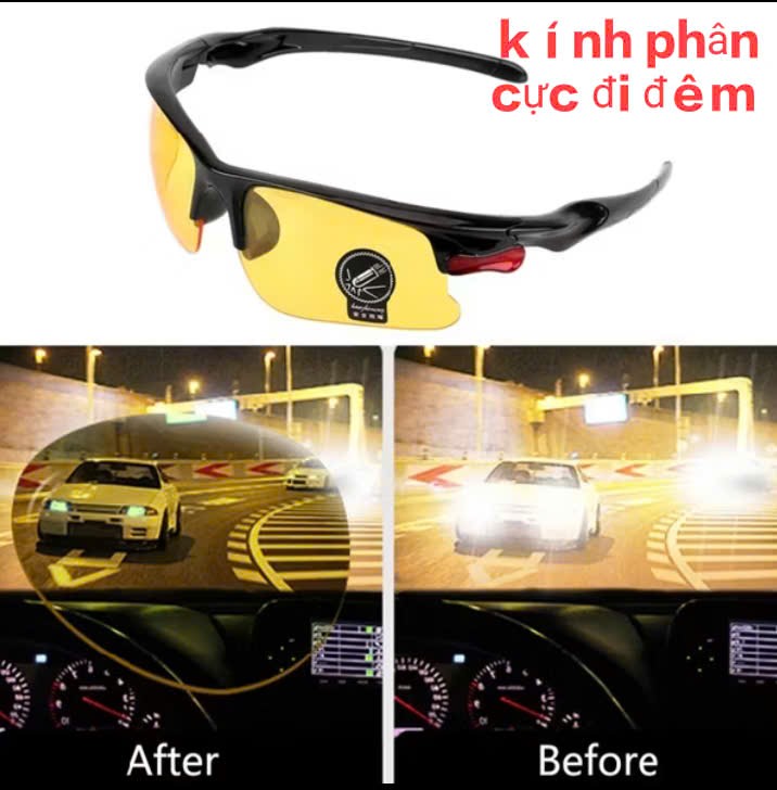 kính mắt phân cực đi đêm đi ngày cả nam và nữ chống chói mắt đen đi ngày vàng đi đêm