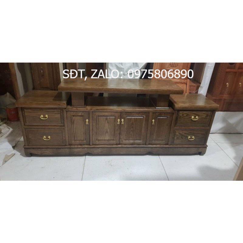 Kệ gỗ sồi sơn có 2 màu