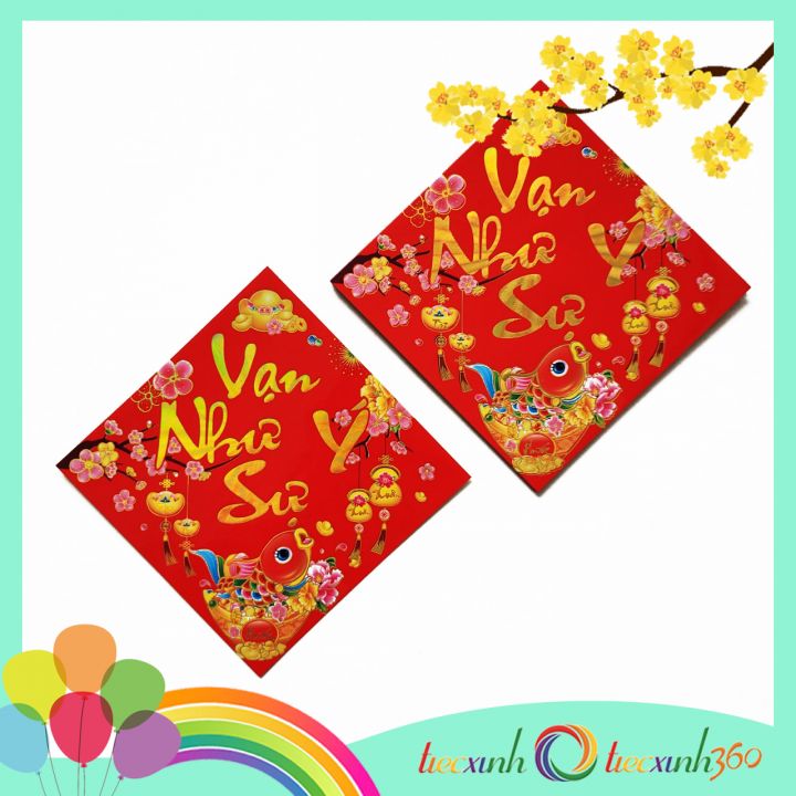 Set 10 decal dán trái cây, chậu hoa trang trí Tết