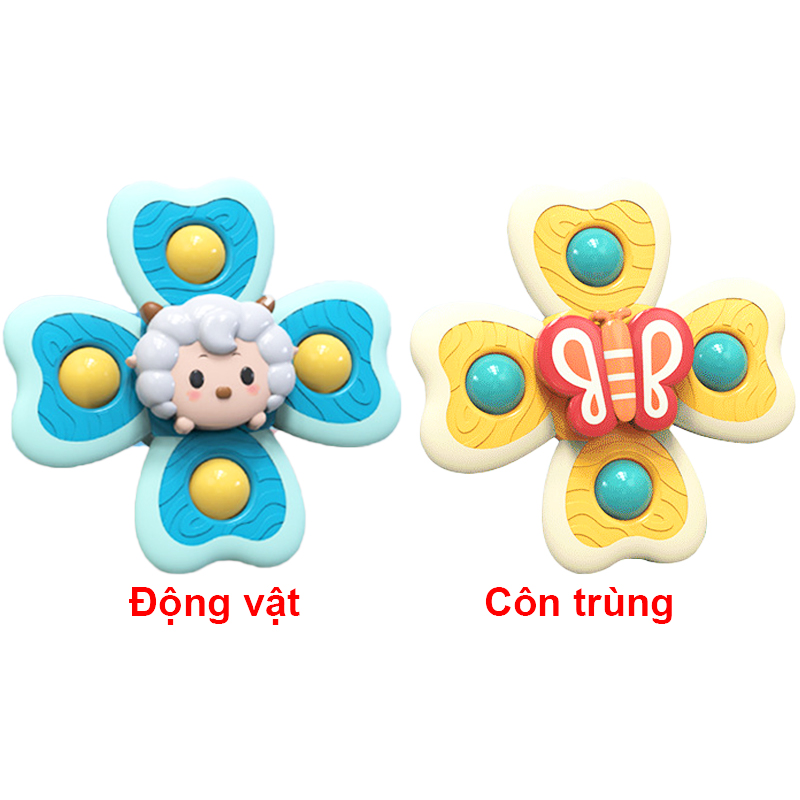 Đồ chơi con quay họa tiết động vật vui nhộn Baby-S, Con quay cho bé nhiều màu sắc đáng yêu – SDC064