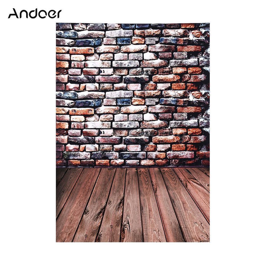 Phông nền cỡ lớn hình gạch/gỗ trang trí nội thất đẹp mắt chụp hình cho trẻ sơ sinh 2 * 3m/6.6 * 9.8ft