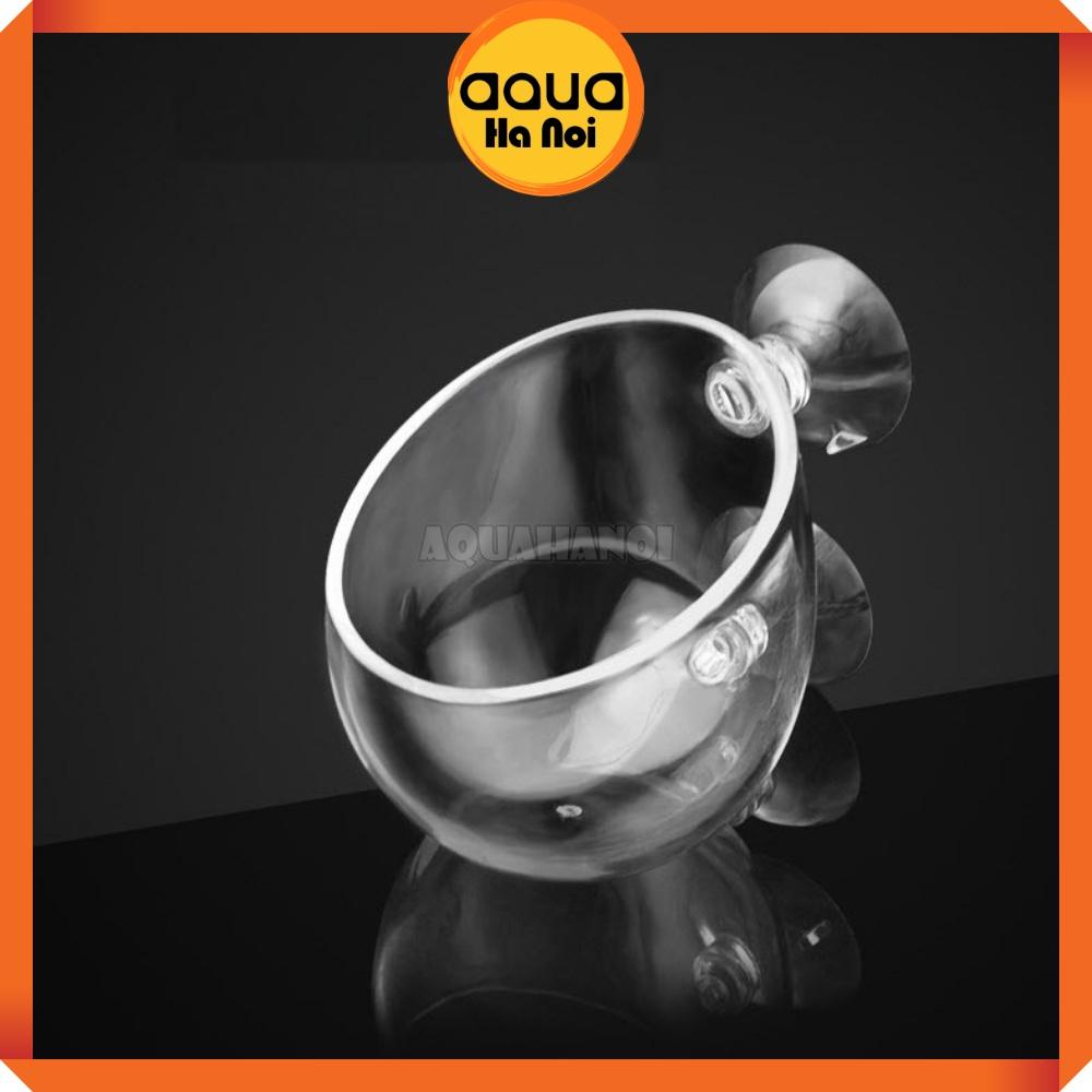 Cốc trồng cây thủy sinh trang trí hồ cá - Cốc thủy tinh Polka đựng phân nền - Tặng kèm cục hít thành hồ