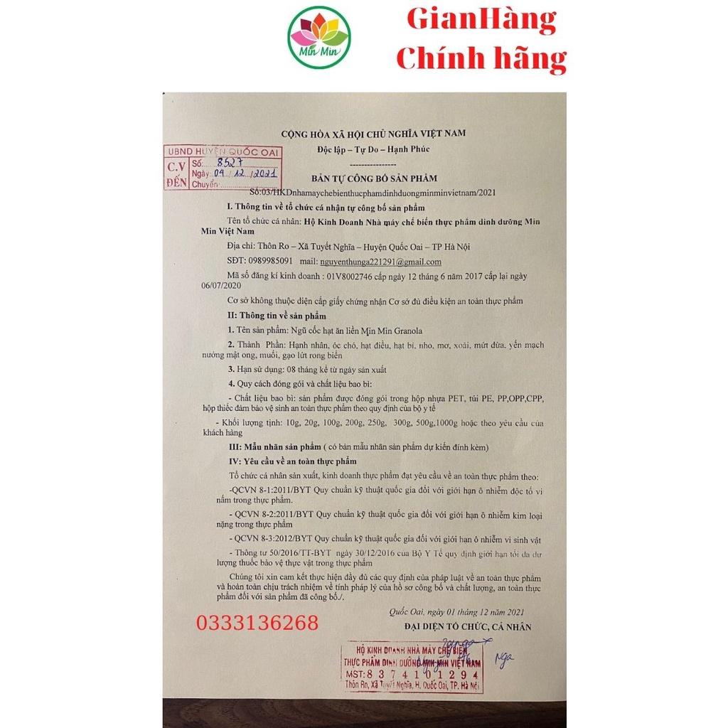 10 hộp Ngũ Cốc Hạt Granola Min Min Ăn Liền _ Ngũ Cốc Hạt Ăn Liền Dinh Dưỡng