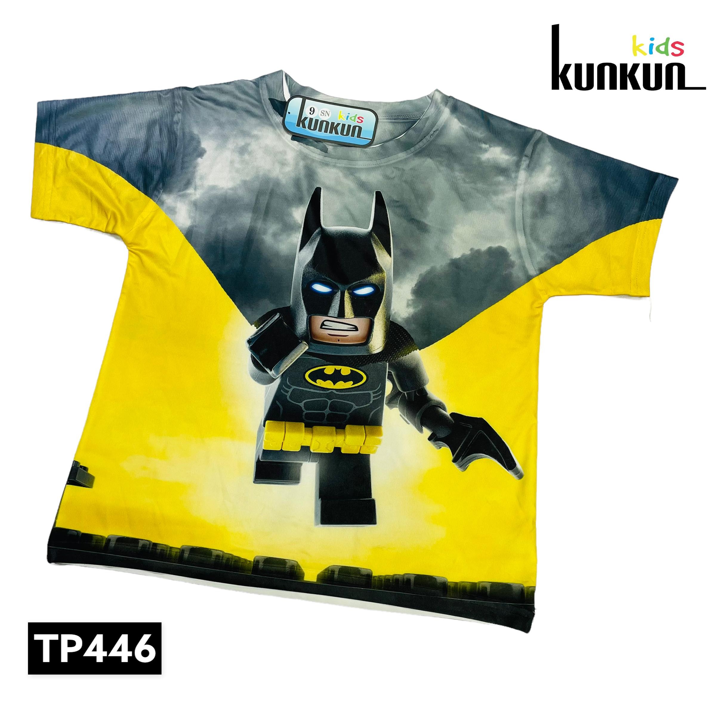 Đồ Bộ Thun Lạnh Có Tay In 3D cho bé trai hình Batman