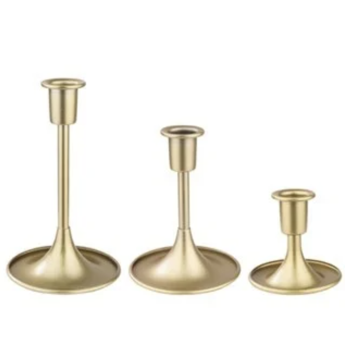 Chân Nến Sắt Mạ Vàng Trang Trí /3Pcs | Index Living Mall | Nhập Khẩu Thái Lan