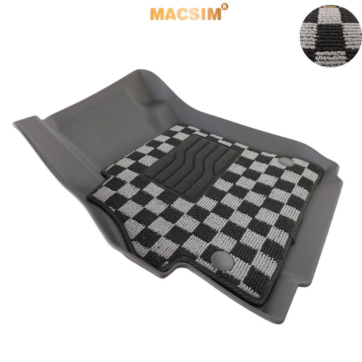Thảm Lót Sàn 2 Lớp TPE Macsim Nissan Almera 2021+ Chuẩn Form, Bền, Không Mùi ( dệt thô caro 2 lớp sd3 ct)