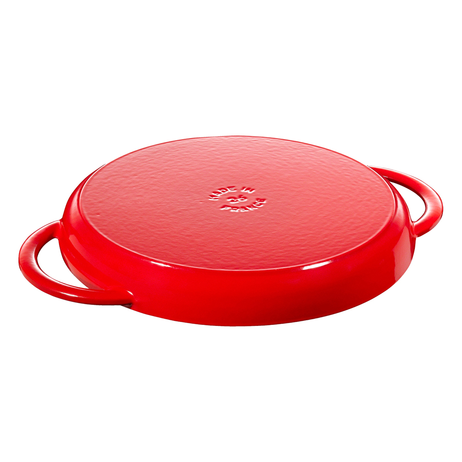 Chảo Gang Nướng Staub – 26cm – Màu Đỏ Cherry