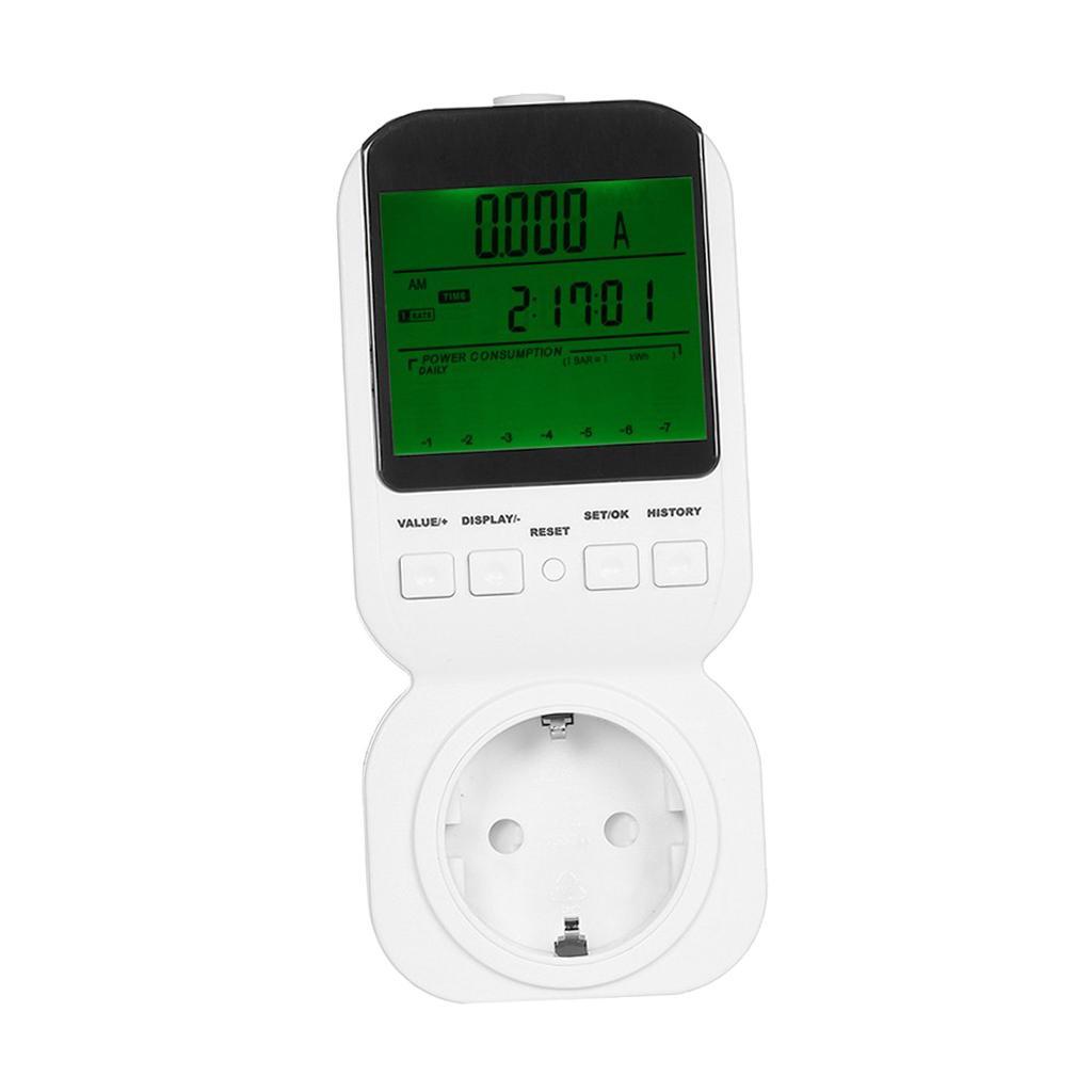 High Accuracy Power Energy Meter Socket LCD Display KWH Watt Tester EU Plug