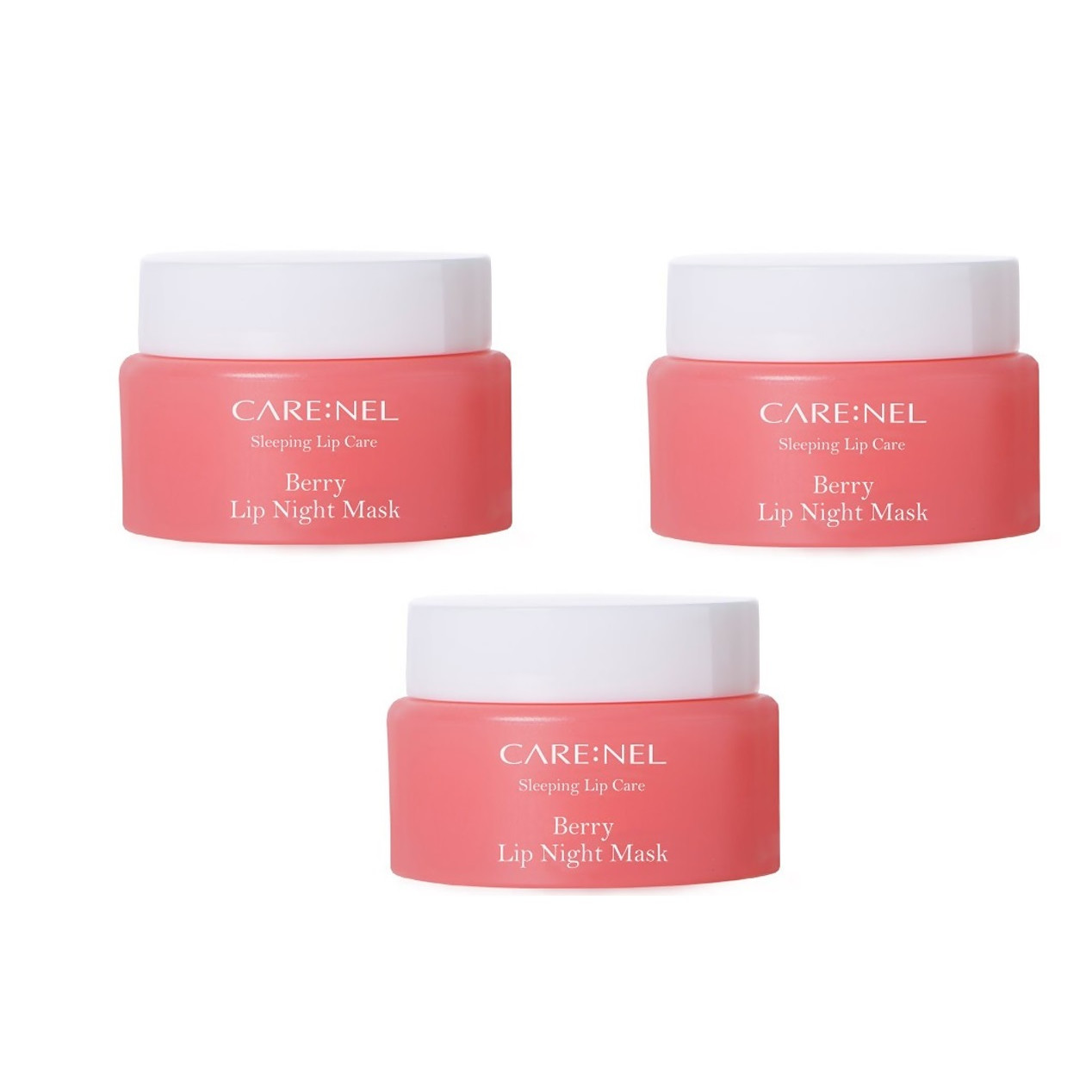 Combo 3 hũ Mặt nạ ngủ môi khóa ẩm và mềm mịn hương dâu Care:nel Lip Sleeping Mask Berry 5ml ( hồng)