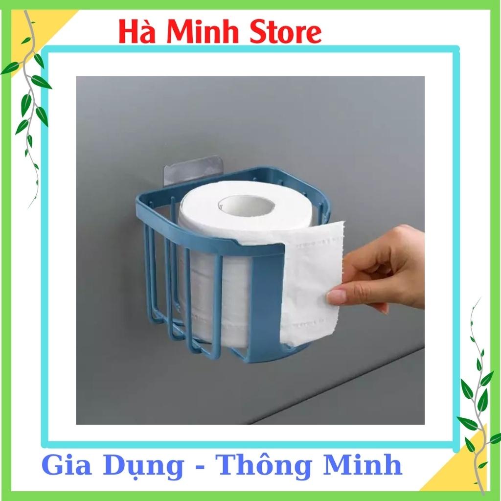 Giỏ Đựng Giấy Vệ Sinh - Giá Để Giấy Vệ Sinh Gắn Tường Tiện Dụng Tặng Kèm Mếng Dán