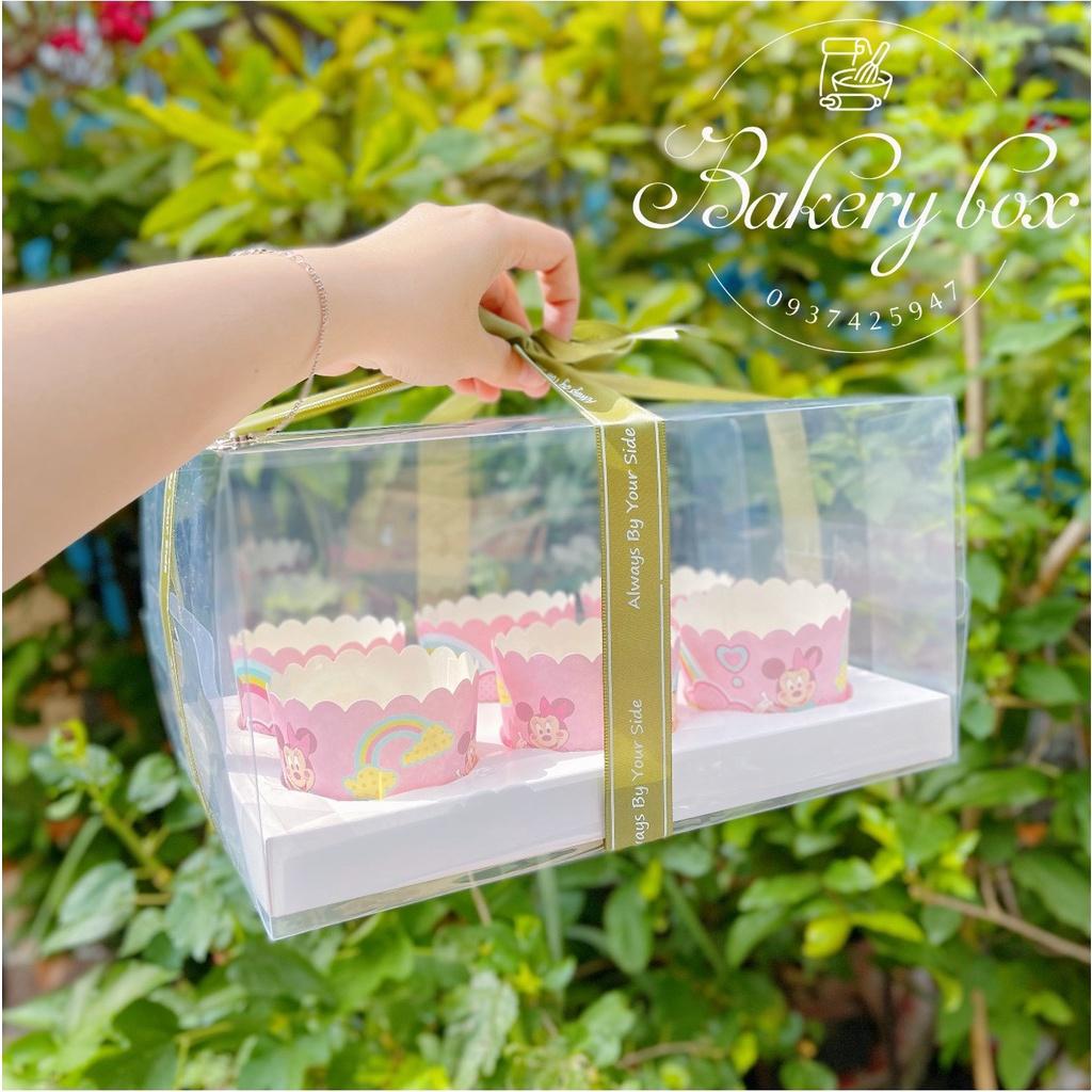 Hộp Đựng Cupcake Nhựa Trong 6 Ô - Làm Hộp Quà Tặng