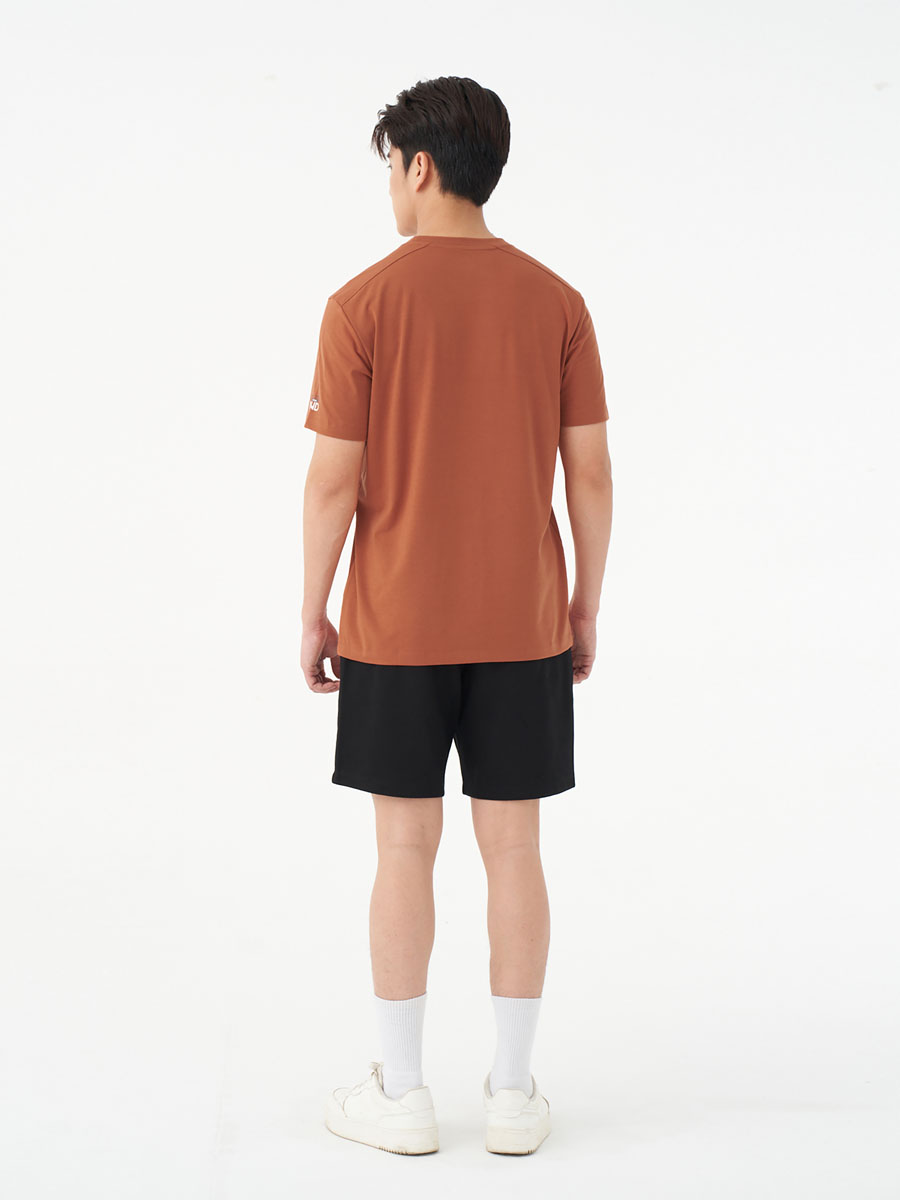 Áo Thun Nam MIND Tay Ngắn Cổ Tròn 5S FASHION, Trơn Basic,Tay In Chữ Nổi Bật, Dễ Mặc (ATS24031)
