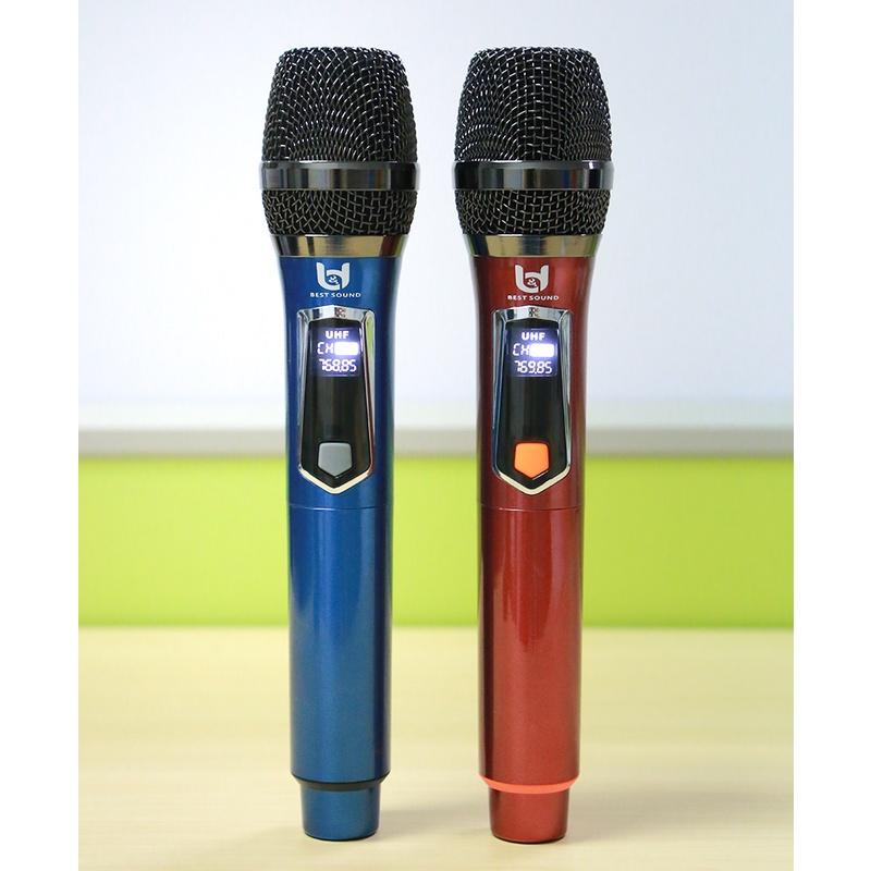 Micro Không Dây Pin Sạc W108, Mẫu Mới, chuyên dùng Karaoke cho Ampli, Loa Kéo, Sóng Mạnh, Hát Nhẹ