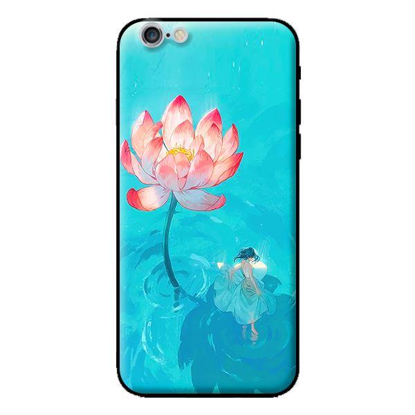 Ốp in cho iPhone 6s Plus Thiếu Nữ Và Sen - Hàng chính hãng