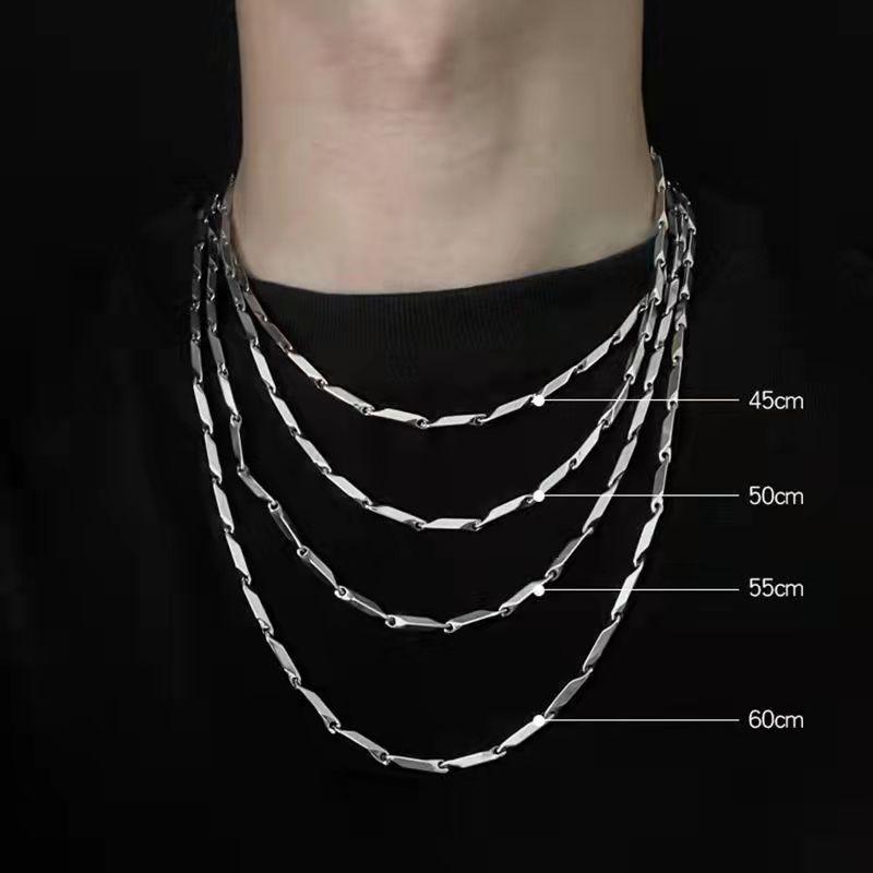 Dây chuyền cao cấp đẹp nam titan sang trọng inox thép không gỉ hỏa tiển trơn trangsucpt 4mm PTDCNA14