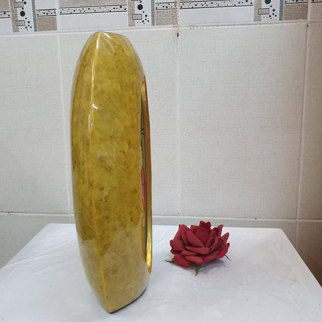 Bình hoa sơn mài cao cấp hình gia đình yêu thương nhau 35x21x9.5 cm
