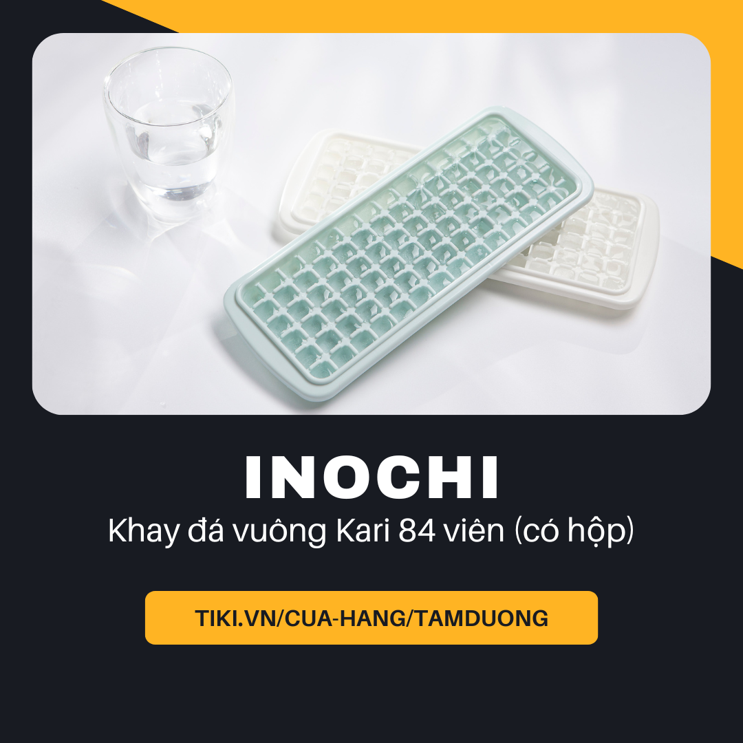 Khay làm đá vuông Inochi Kari 84 viên