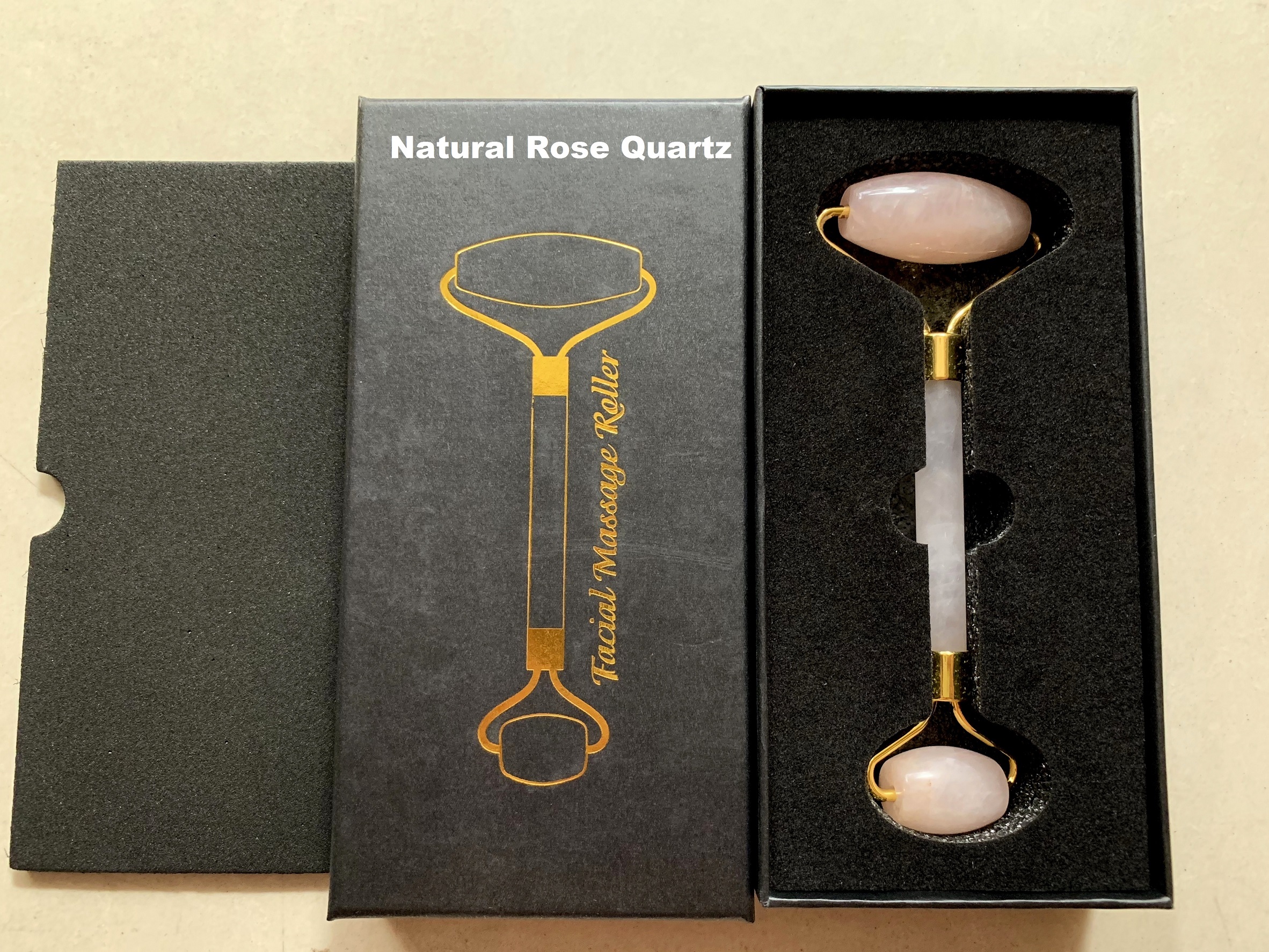 Lăn Massage T/Anh Rose Quartz Hồng trẻ hóa da