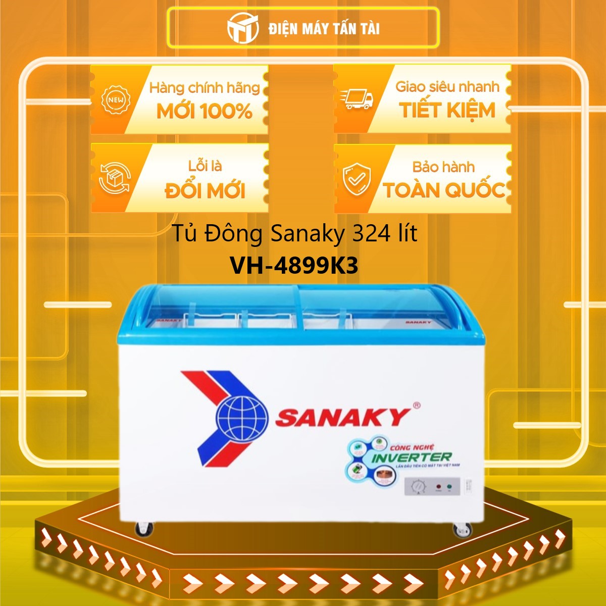 Tủ Đông Sanaky VH-4899K3 (340L) - Hàng chính hãng