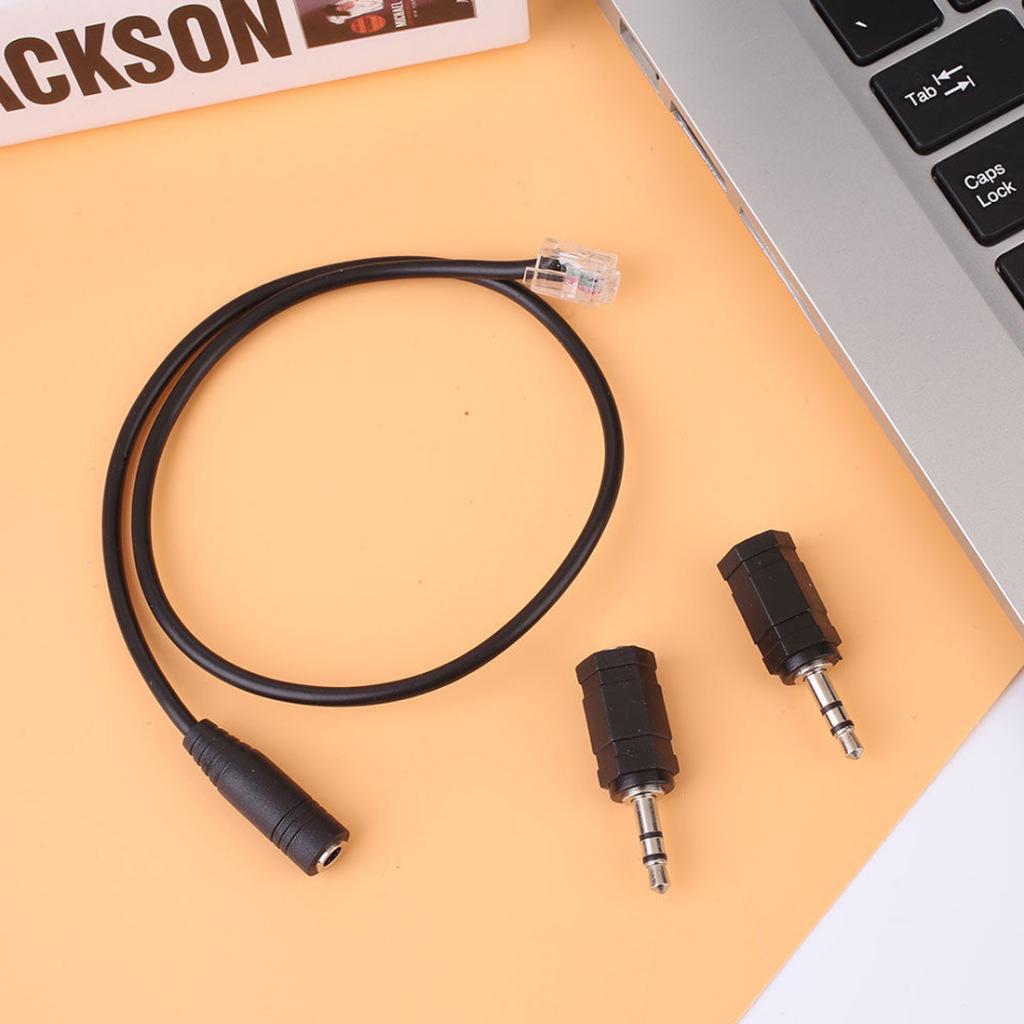 2X  to 3.5mm 2.5mm Plug Cable Connector For Telephone Headsets